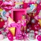 128 Pcs Pink Confetti Balloons, Huge Hot Pink Rose Gold Aluminum Foil Balloons for Girl Birthday, Baby Shower, Princess Doll Theme Party Decorations Supplies